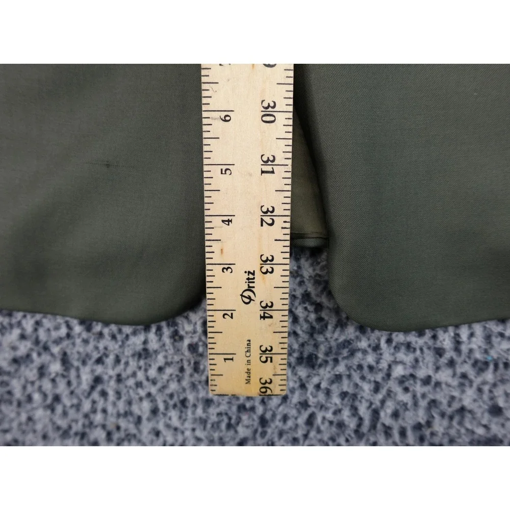 Pronto Uomo Blazer Mens 42L Olive Green Three Button‎ Wool Blend Sport Coat